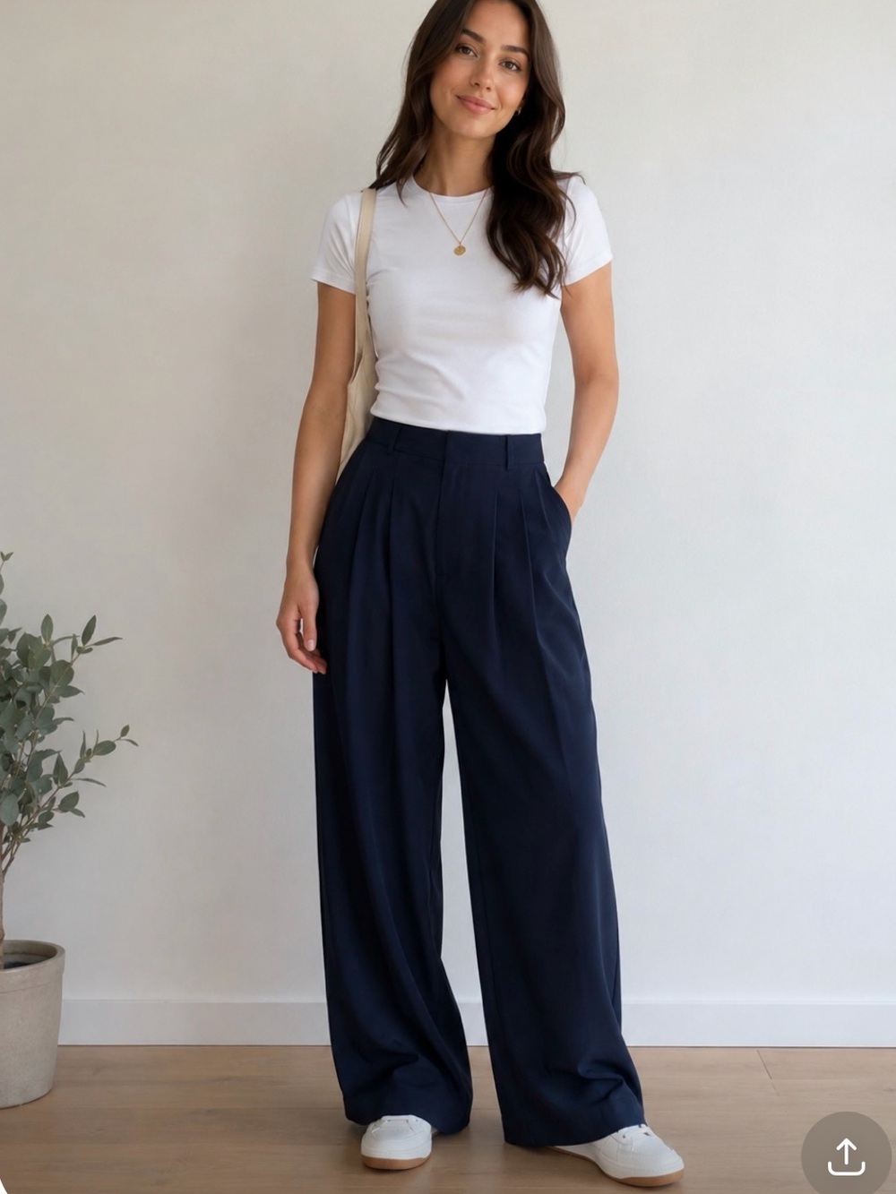 Kathy Ireland Navy Trousers Size 6